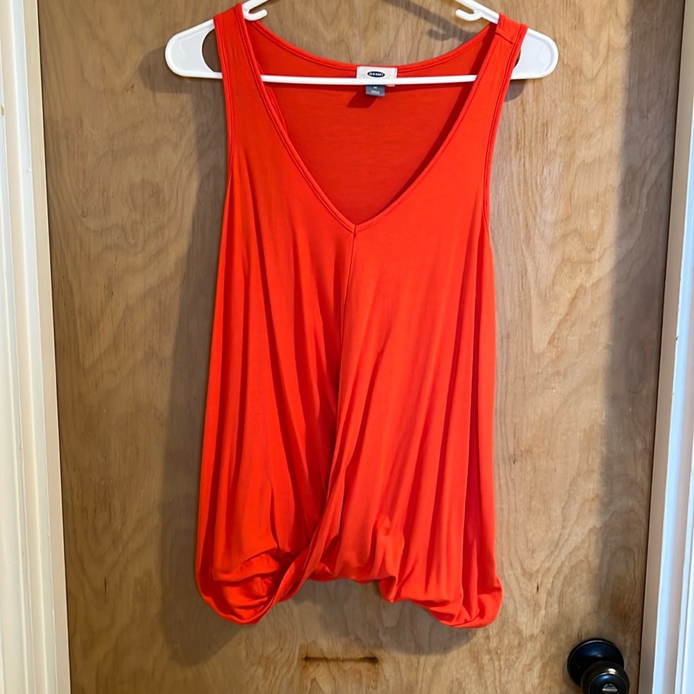 Old Nacy Drape Racer Tank - size Medium